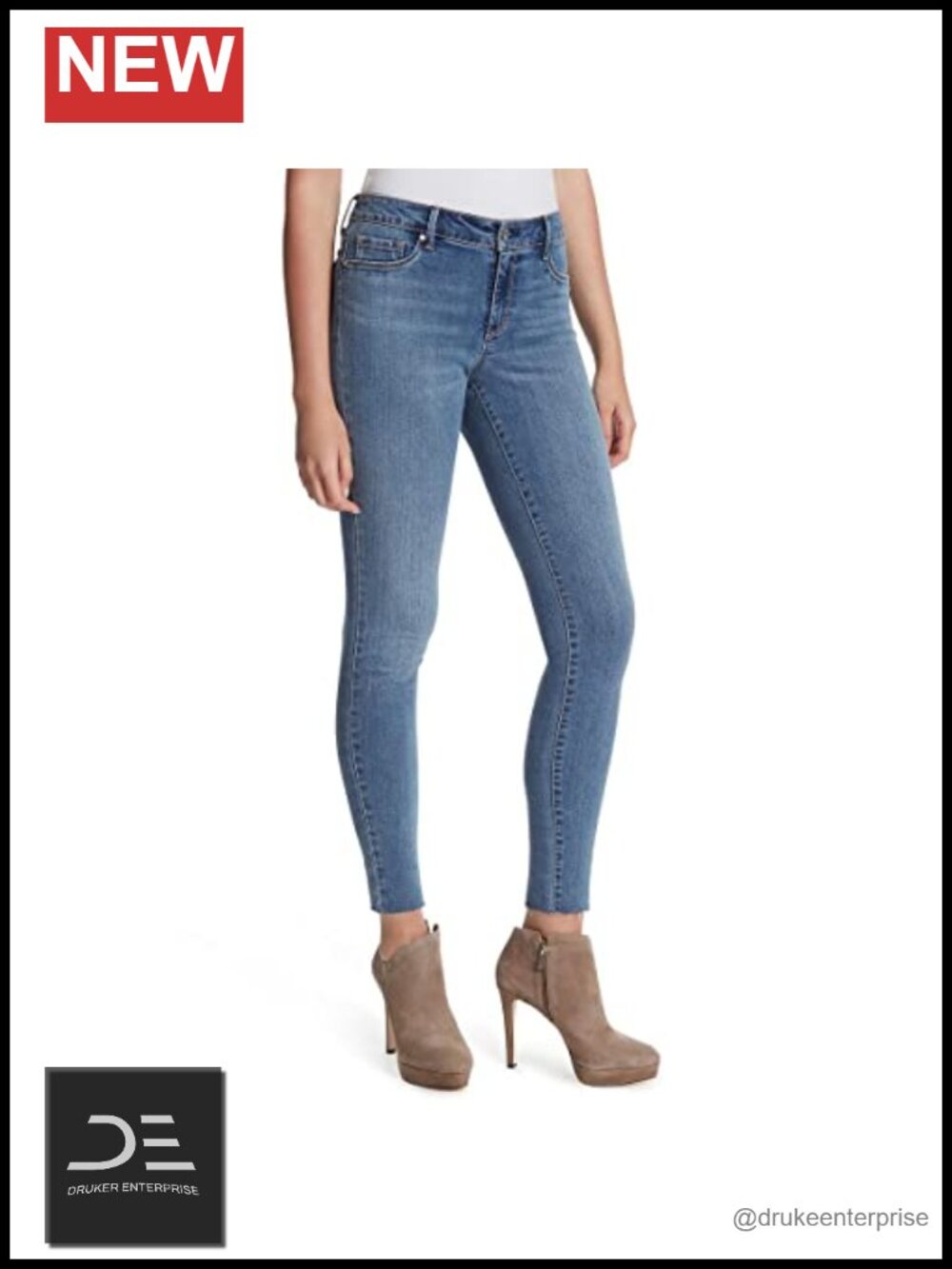 Jessica Simpson Women's Kiss Me Mid Rise Skinny Jean Jeans, 57% Cotton Blend